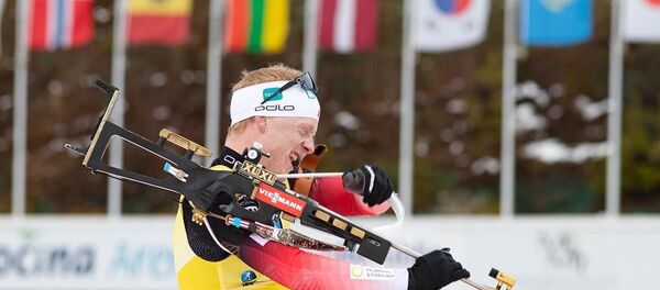 Норвежский биатлонист Йоханнес Тинес Бе, архивное фото - Sputnik Литва