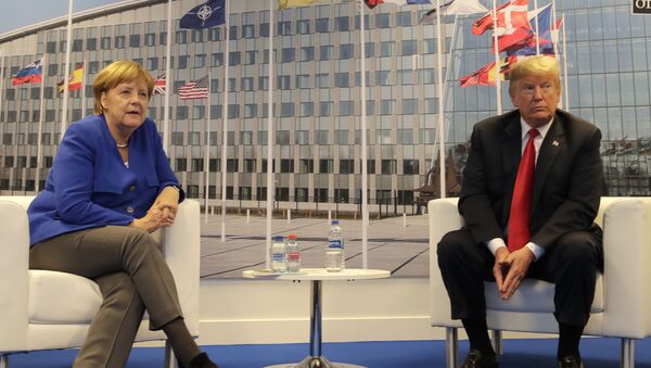 Donaldas Trampas ir Angela Merkel - Sputnik Lietuva