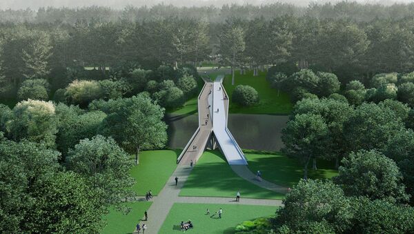 Naujo pėsčiųjų tilto per Nerį projektas Užvingio salos tiltas - Sputnik Lietuva