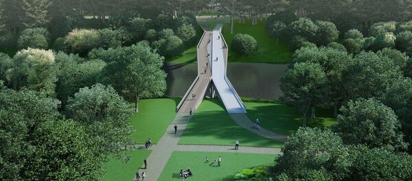 Naujo pėsčiųjų tilto per Nerį projektas Užvingio salos tiltas Naujo pėsčiųjų tilto per Nerį projektas Užvingio salos tiltas - Sputnik Lietuva