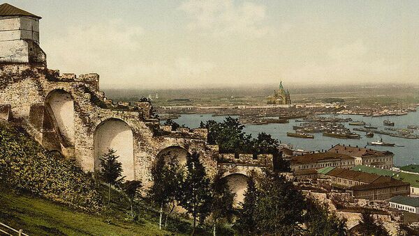 Вид на Нижний Новгород, одна из первых цветных фотографий России - Sputnik Lietuva
