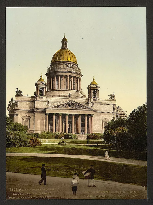 Исаакиевский собор в Санкт-Петербурге, одна из первых цветных фотографий России Исаакиевский собор в Санкт-Петербурге, одна из первых цветных фотографий России - Sputnik Lietuva