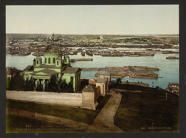 Вид на Нижний Новгород, одна из первых цветных фотографий России Вид на Нижний Новгород, одна из первых цветных фотографий России - Sputnik Lietuva