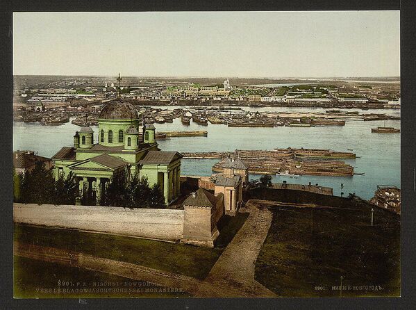 Вид на Нижний Новгород, одна из первых цветных фотографий России - Sputnik Lietuva