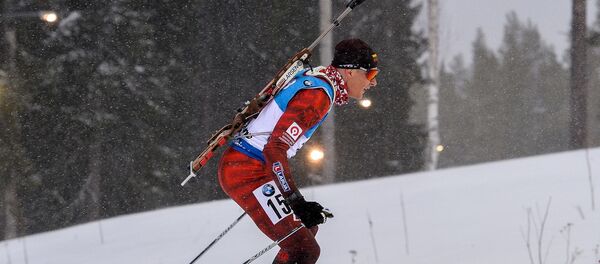 Литовский биатлонист Томас Каукенас на Чемпионате мира по биатлоне в шведском Эстерсунде Литовский биатлонист Томас Каукенас на Чемпионате мира по биатлоне в шведском Эстерсунде - Sputnik Литва