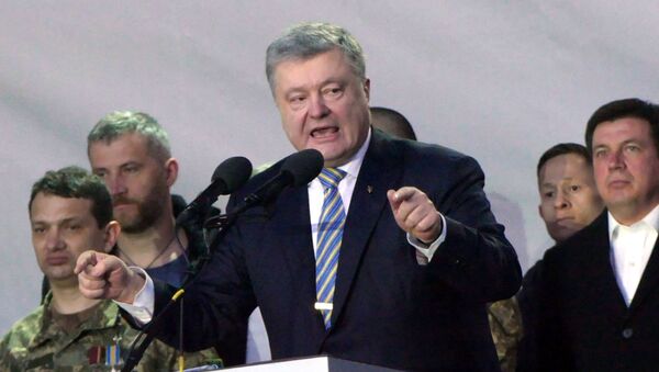 Президент Украины П. Порошенко посетил Черкассы в рамках предвыборной кампании - Sputnik Lietuva