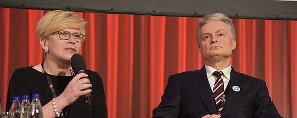 Кандидаты на пост Президента Литвы Ингрида Шимоните и Гитанас Науседа, архивное фото - Sputnik Литва