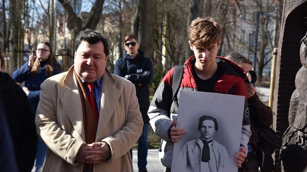 Шествие и митинг, посвященный годовщине казни белорусского борца за свободу Константина Калиновского - Sputnik Литва