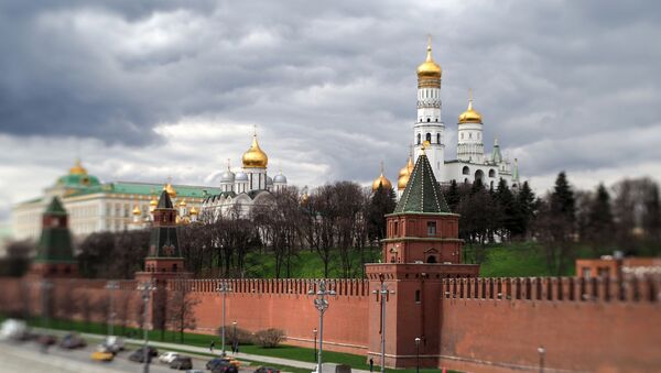 Вид на Архангельский собор и колокольню Ивана Великого Московского Кремля, архивное фото - Sputnik Литва
