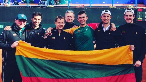 Теннисисты сборной Литвы на Кубке Дэвиса, архивное фото - Sputnik Литва