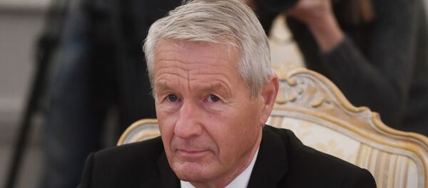 Генеральный секретарь Совета Европы Турбьерн Ягланд во время встречи с министром иностранных дел России Сергеем Лавровым, архивное фото - Sputnik Литва