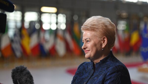 Президент Литвы Даля Грибаускайте на саммите в Брюсселе, архивное фото - Sputnik Литва