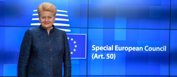 Президент Литвы Даля Грибаускайте на саммите глав стран ЕС в Брюсселе, 11 апреля 2019 года - Sputnik Литва