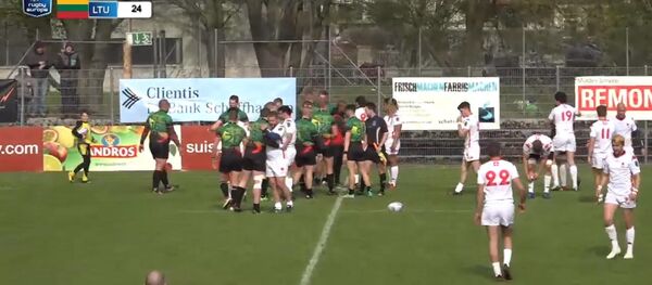 Литовская сборная по регби, выездной матч чемпионата Европы в дивизионе Trophy - Sputnik Литва