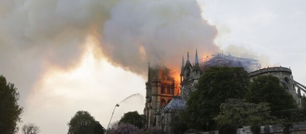 Gaisras Paryžiaus Švč. Dievo Motinos katedroje Gaisras Paryžiaus Švč. Dievo Motinos katedroje - Sputnik Lietuva