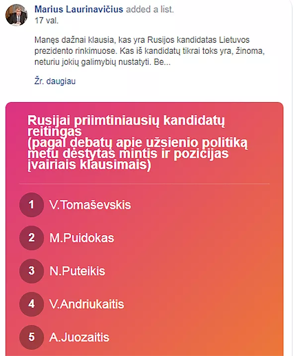 Kas palankesnis Kremliui: kandidatai į prezidentus aptarė užsienio politiką Kas palankesnis Kremliui: kandidatai į prezidentus aptarė užsienio politiką - Sputnik Lietuva