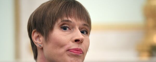 Президент Эстонии Керсти Кальюлайд в Кремле, 18 апреля 2019 года - Sputnik Литва