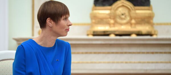 Президент Эстонии Керсти Кальюлайд в Кремле, 18 апреля 2019 года - Sputnik Lietuva