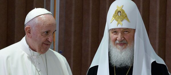 Patriarchas Kirilas ir popiežius Pranciškus  - Sputnik Lietuva