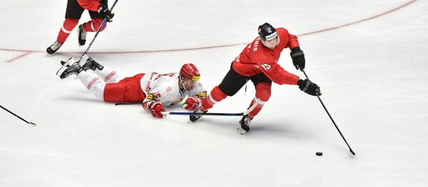 Матч между сборными Литвы и Беларуси в рамках ЧМ по хоккею в Нур-Султане, Казахстан, 29 апреля 2019 года - Sputnik Литва