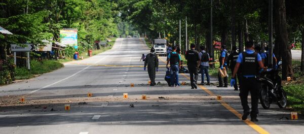 На месте взрыва в Таиланде На месте взрыва в Таиланде - Sputnik Литва