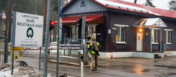 Въезд на военную базу Адажи, архивное фото - Sputnik Литва