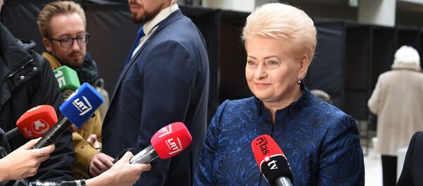 Президент Литвы даля Грибаускайте на президентских выборах, 7 мая 2019 года Президент Литвы даля Грибаускайте на президентских выборах, 7 мая 2019 года - Sputnik Литва