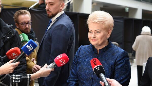 Президент Литвы даля Грибаускайте на президентских выборах, 7 мая 2019 года - Sputnik Литва