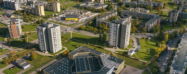 Город Паневежис, Литва, панорама города, архивное фото - Sputnik Литва