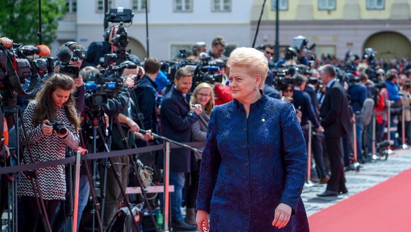 Президент Литвы Даля Грибаускайте на собрании лидеров Европейского совета в Румынии, архивное фото - Sputnik Литва