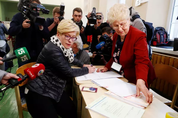 Rinkimuose balsavusi Šimonytė skundėsi nuovargiu