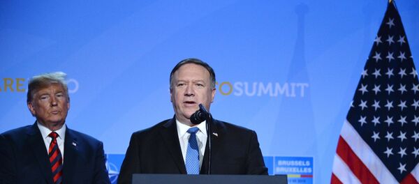 Пресс-конференция президента США Д. Трампа на саммите НАТО Пресс-конференция президента США Д. Трампа на саммите НАТО - Sputnik Lietuva