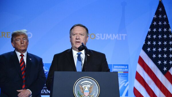 Пресс-конференция президента США Д. Трампа на саммите НАТО - Sputnik Lietuva