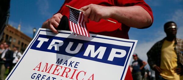 Акция сторонников кандидата в президенты США Дональда Трампа Акция сторонников кандидата в президенты США Дональда Трампа - Sputnik Lietuva