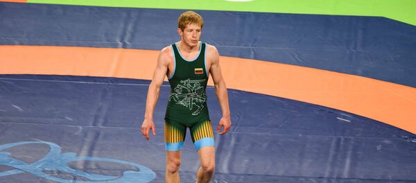 Литовский борец Эдгарас Венцкайтис на Олимпийских играх в Рио - Sputnik Литва