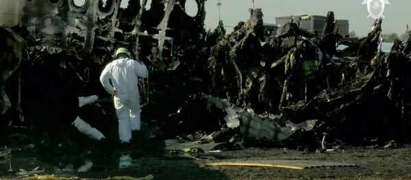 Lėktuvo  Sukhoi Superjet-100 katastrofos vietoje Šeremetjevo oro uoste - Sputnik Lietuva