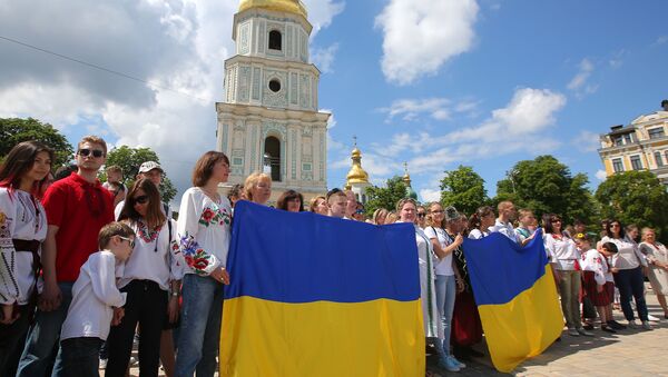 Марш вышиванок в Киеве, архивное фото - Sputnik Литва