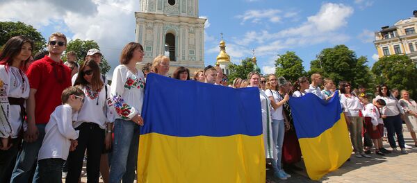Марш вышиванок в Киеве, архивное фото - Sputnik Литва