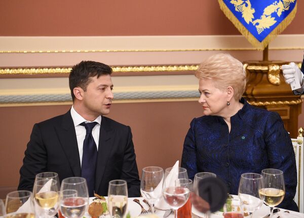 Dalia Grybauskaitė susitiko su Vladimiru Zelenskiu Dalia Grybauskaitė susitiko su Vladimiru Zelenskiu - Sputnik Lietuva