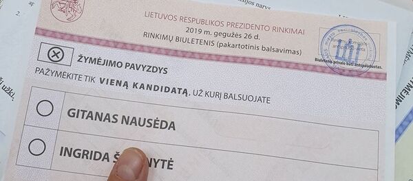 Бюллетень, который выдала ГИК британцу Марку Адаму Гарольду - Sputnik Литва