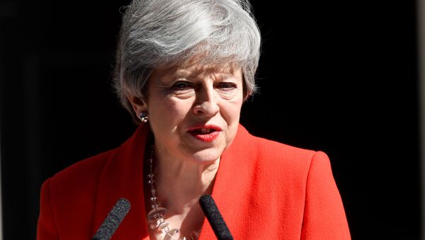 Премьер-министр Великобритании Тереза Мэй выступает с заявлением в Лондоне, 24 мая 2019 года - Sputnik Литва