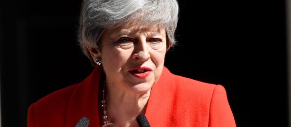 Премьер-министр Великобритании Тереза Мэй выступает с заявлением в Лондоне, 24 мая 2019 года - Sputnik Литва