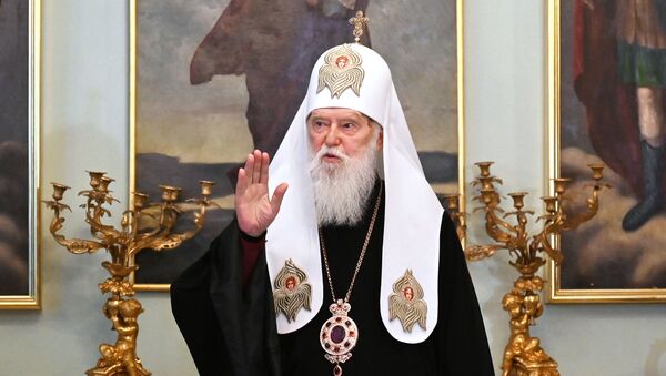 Экс-глава Украинской православной церкви Киевского патриархата патриарх Филарет, архивное фото - Sputnik Литва