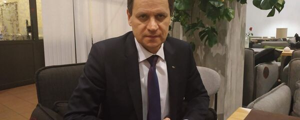 Лидер партии Избирательная акция поляков Литвы – Союз христианских семей (ИАПЛ-СХС) Вальдемар Томашевский Лидер партии Избирательная акция поляков Литвы – Союз христианских семей (ИАПЛ-СХС) Вальдемар Томашевский - Sputnik Литва