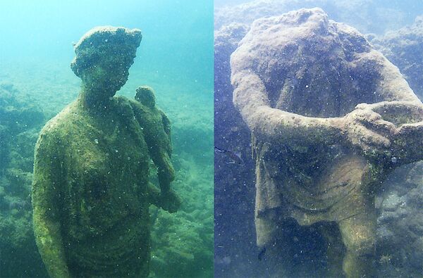 Статуи в Подводном археологическом парке Байя, Италия - Sputnik Lietuva