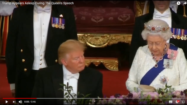 Трамп заснул на встрече с королевой Елизаветой II - Sputnik Lietuva