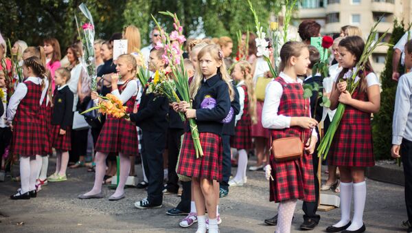 Первый день в школе, Вильнюс, архивное фото - Sputnik Литва