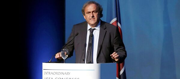 Бывший президент УЕФА Мишель Платини, архивное фото - Sputnik Литва