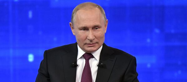 Прямая линия с президентом РФ Владимиром Путиным - Sputnik Литва