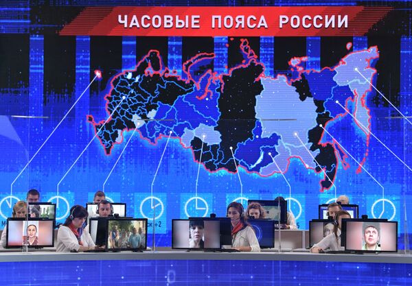 Потери Запада, экономика 90-х и Зеленский: Путин ответил на вопросы россиян Потери Запада, экономика 90-х и Зеленский: Путин ответил на вопросы россиян - Sputnik Литва